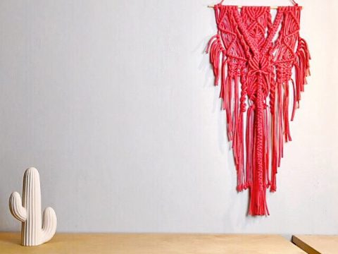 Makata wykonana na warsztatach makramy w Wytwórni Antidotum