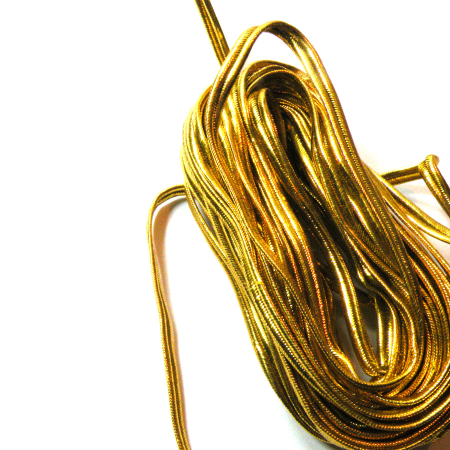 Sznurek soutache błyszczący złoty 2,5mm