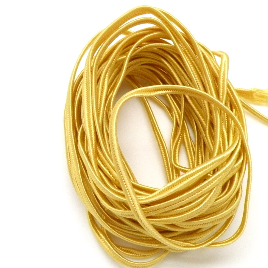 Sznurek soutache zgaszony żółty 3mm