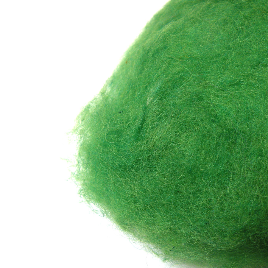Wełna do filcowania zielona