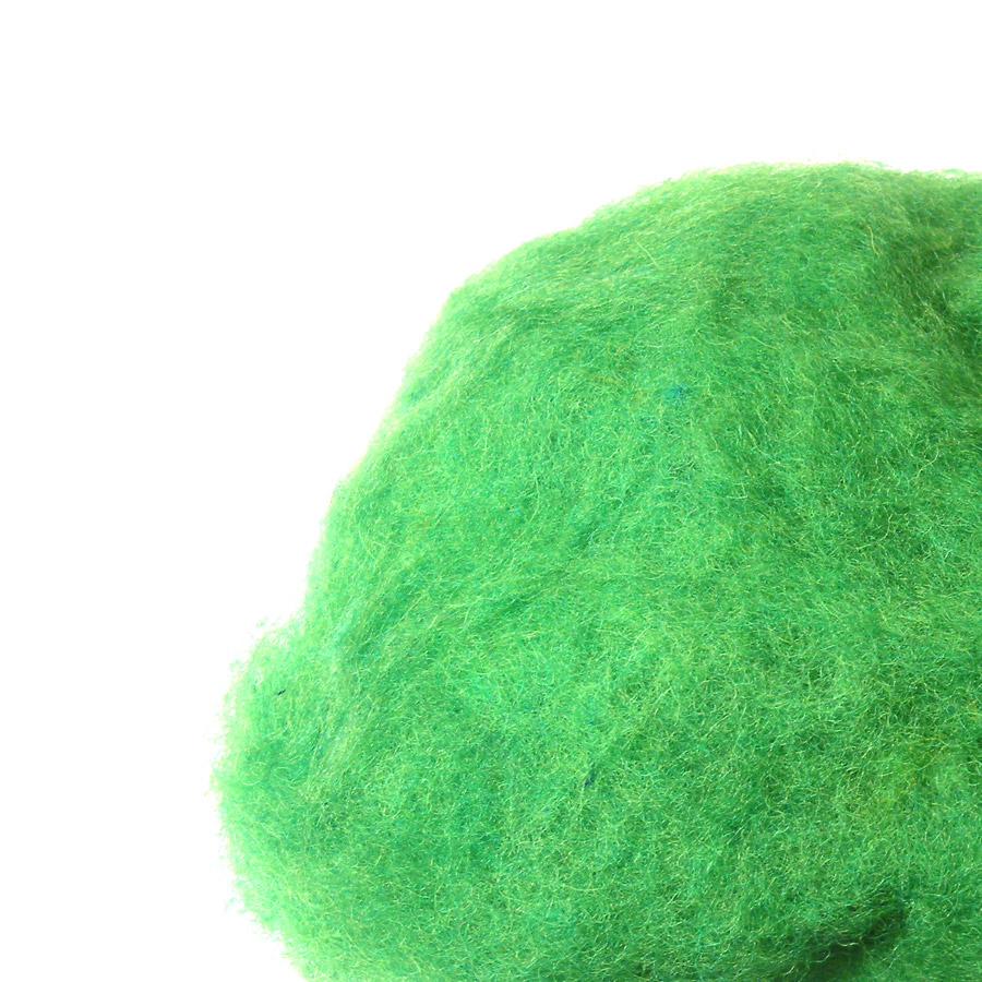 Wełna do filcowania zielona
