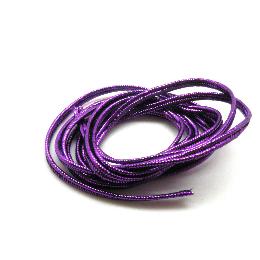 Sznurek soutache metaliczny fioletowy