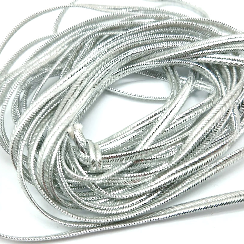 Sznurek soutache błyszczący srebrny 3mm