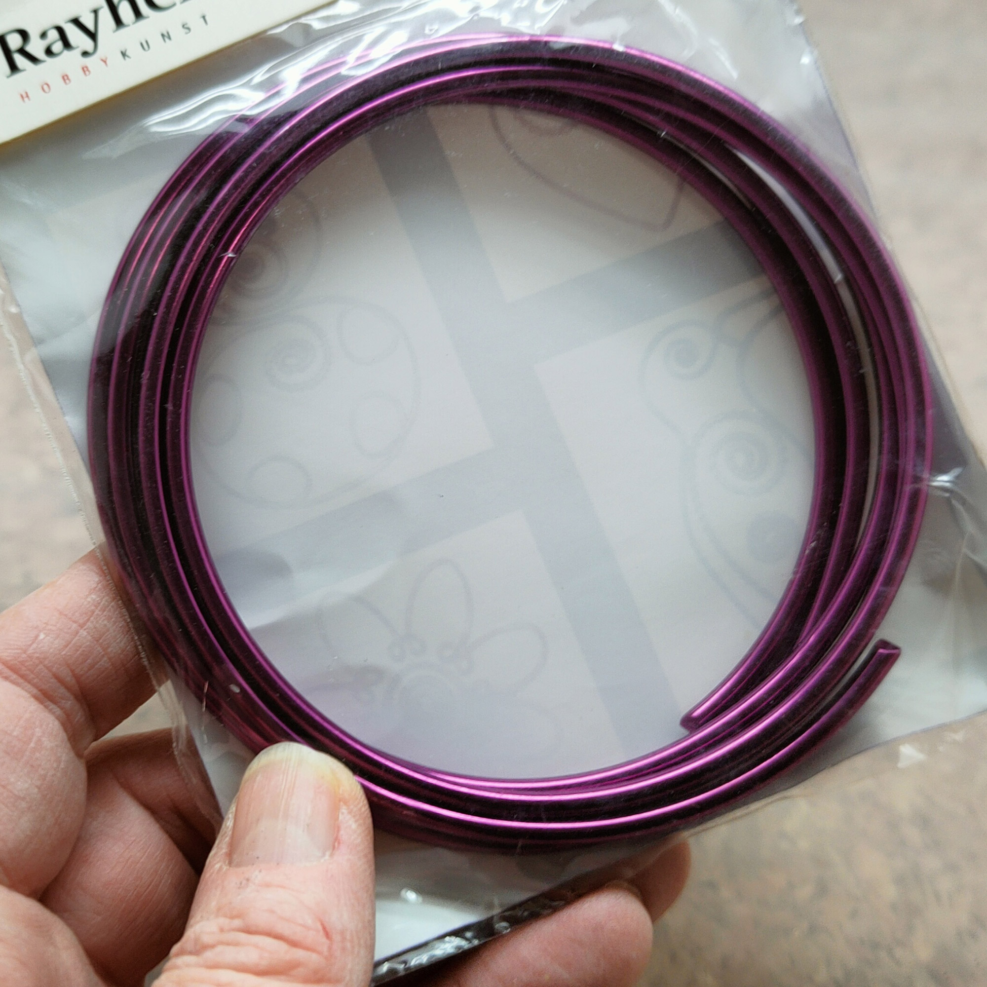 Drut aluminiowy 3mm w kolorze fioletowym