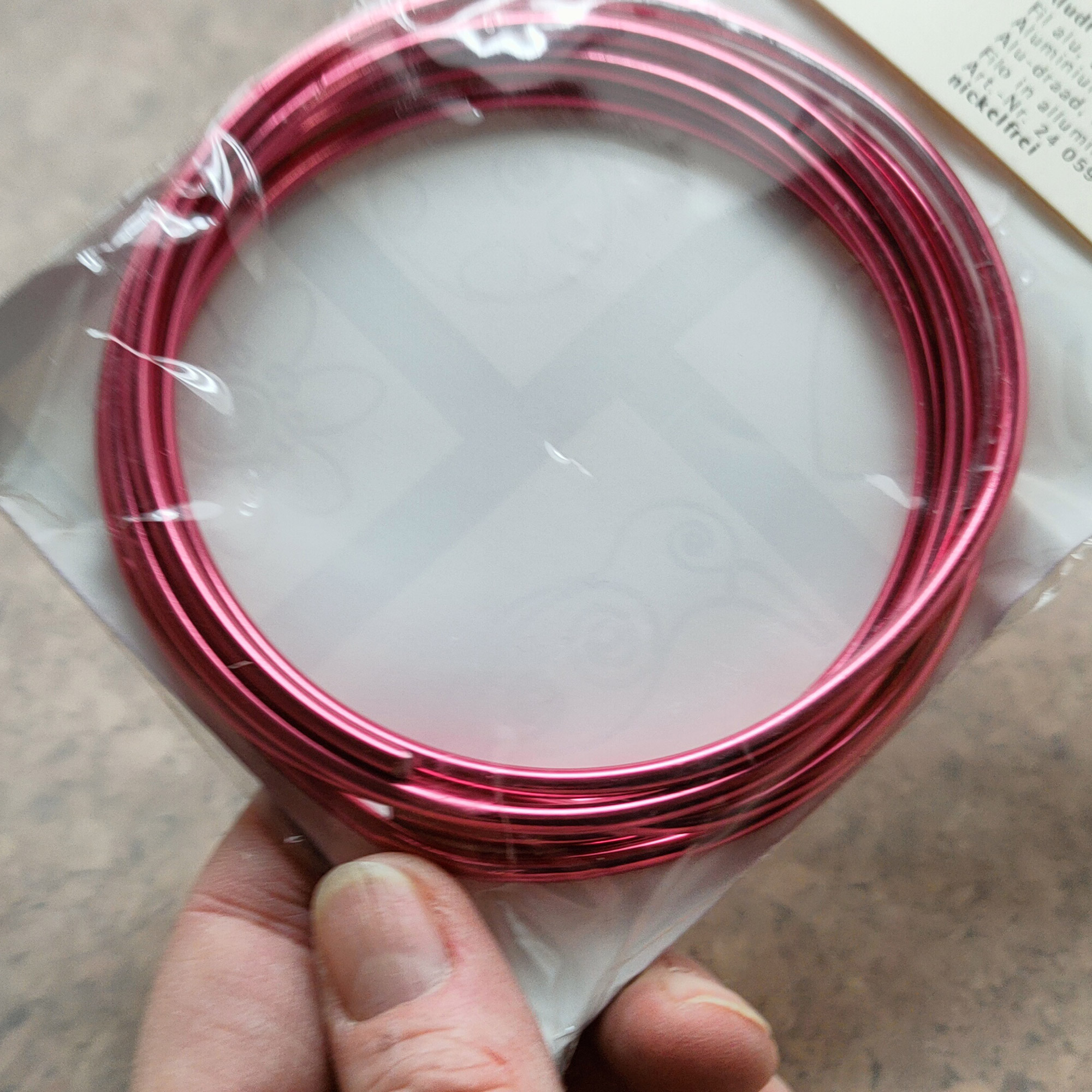 Drut aluminiowy 3mm w kolorze różowym