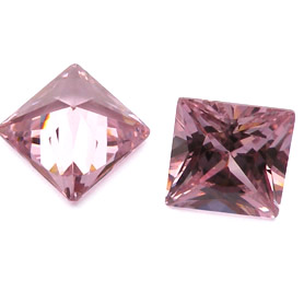 cyrkonia kwadratowa pink 8x8mm