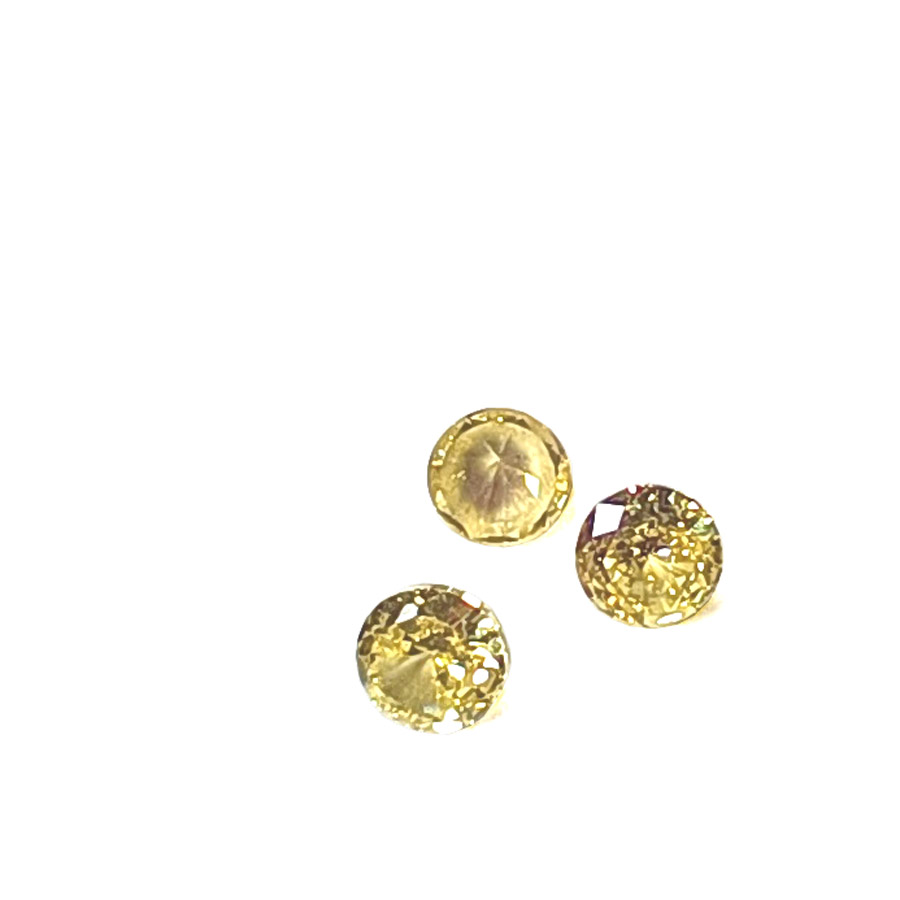 cyrkonia okrągła gold 5mm