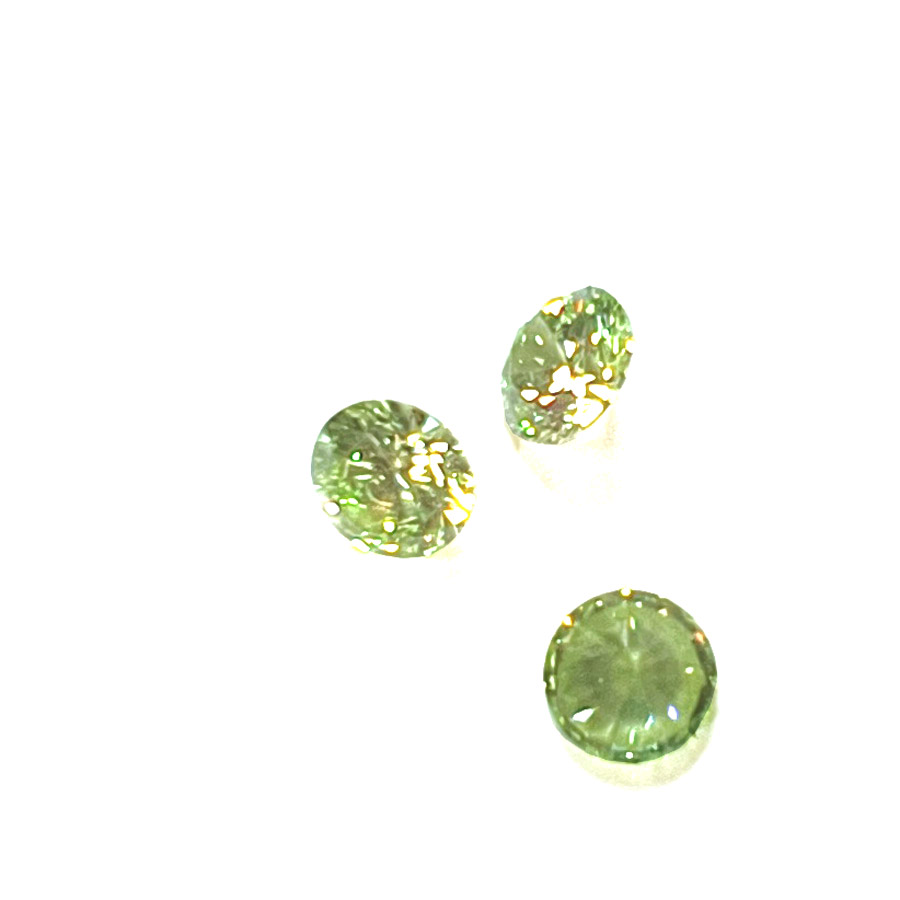 cyrkonia okrągła peridot 5mm