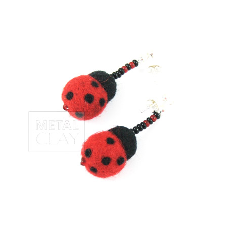 Tutorial Filc - kolczyki "Biedronki"