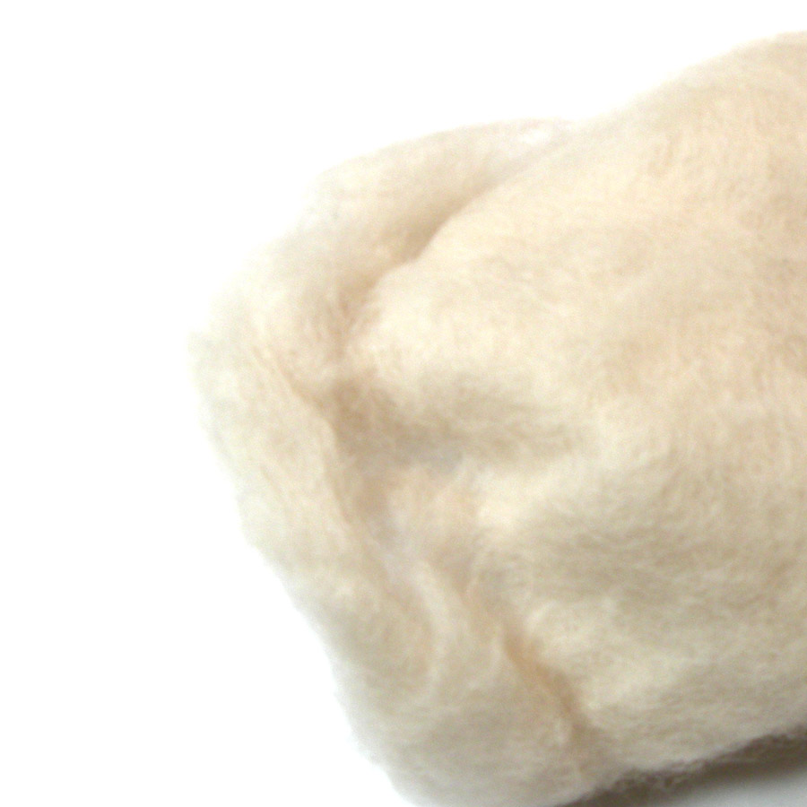 Wełna do filcowania kremowa