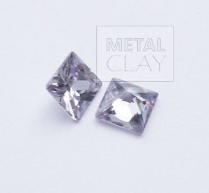 cyrkonia kwadratowa lawenda 5x5mm