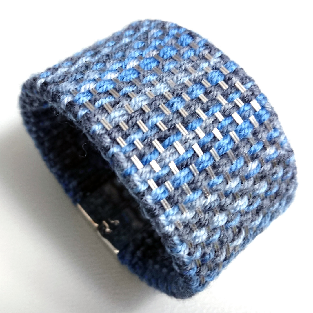 Tkanie - Bransoleta tkana drutem