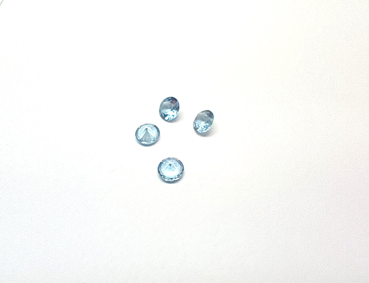cyrkonia okrągła akwamaryn 5 mm