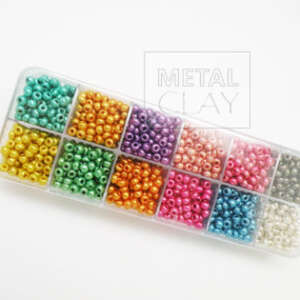 Zestaw koralików kolorowych (metaliczne)