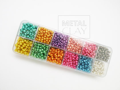 Zestaw koralików kolorowych (metaliczne)
