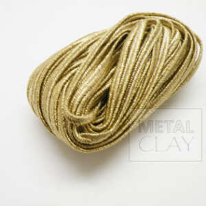 Sznurek soutache metaliczny jasny złoty 3mm