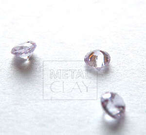 cyrkonia okrągła lawenda 3mm