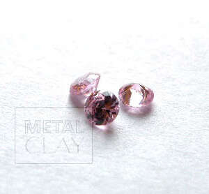 cyrkonia okrągła pink 3mm