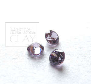 cyrkonia okrągła ametyst 3mm