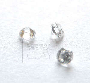 cyrkonia okrągła biała 3mm