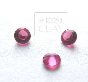 cyrkonia (corund) okrągła rubin 3mm