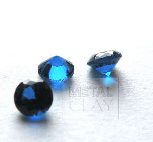 cyrkonia (spinel) okrągła szafir 4 mm