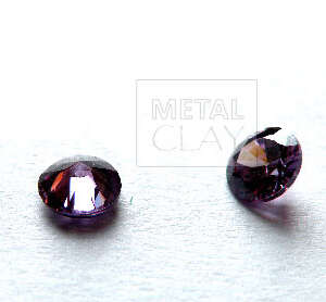 cyrkonia okrągła ametyst 4 mm