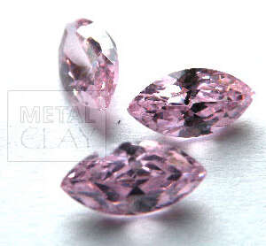 cyrkonia markiza pink 8x4mm