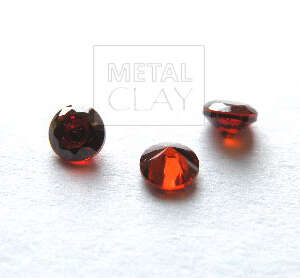 cyrkonia okrągła garnet 3mm
