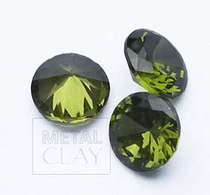 cyrkonia okrągła oliwin 4 mm