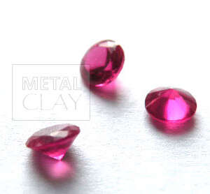 cyrkonia (corund) okrągła rubin 4 mm