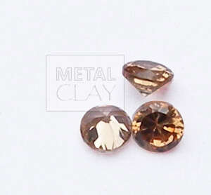 cyrkonia okrągła szampan 3mm