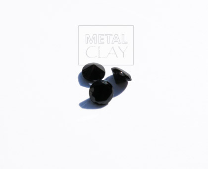 cyrkonia okrągła czarna 3mm