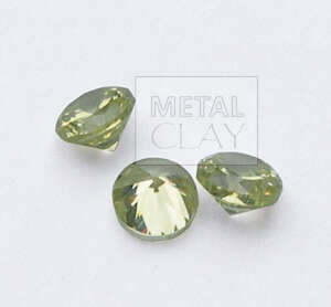 cyrkonia okrągła peridot 3mm