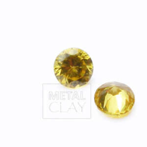 cyrkonia okrągła gold 5mm