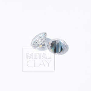 cyrkonia okrągła biała 8 mm