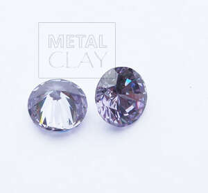 cyrkonia okrągła lawenda 8 mm