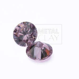 cyrkonia okrągła pink 8 mm