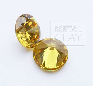 cyrkonia okrągła gold 8 mm