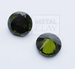 cyrkonia okrągła oliwin 8 mm