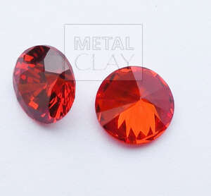 cyrkonia okrągła orange 8 mm