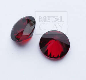cyrkonia okrągła garnet 8 mm