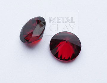 cyrkonia okrągła garnet 8 mm