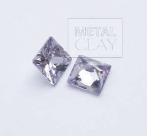 cyrkonia kwadratowa lawenda 5x5mm