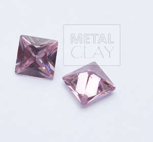 cyrkonia kwadratowa pink 5x5mm