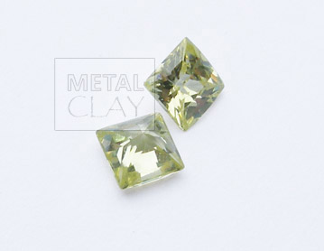 cyrkonia kwadratowa peridot 5x5mm
