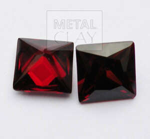 cyrkonia kwadratowa garnet 8x8mm