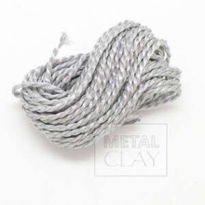 Sznurek skręcany metaliczny srebrny 2 mm