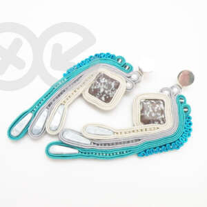 Tutorial Soutache - Kolczyki turkusowe