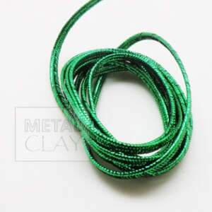 Sznurek soutache metaliczny zielony